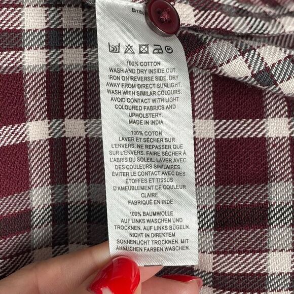 French Connection Flannel Panita Popover Oversized Tunic - Women’s M - Picture 7 of 8